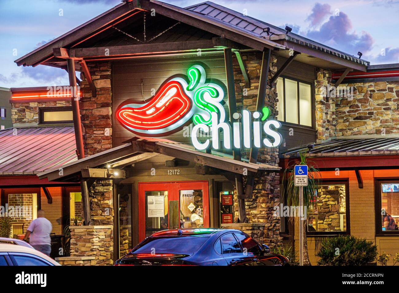 Orlando Florida, Lake Buena Vista, South Apopka Vineland Road, Chili's Grill & Bar, zwangloses Essen, Restaurants, Restaurants, Essen, Essen, essen, Cafe Cafes Stockfoto