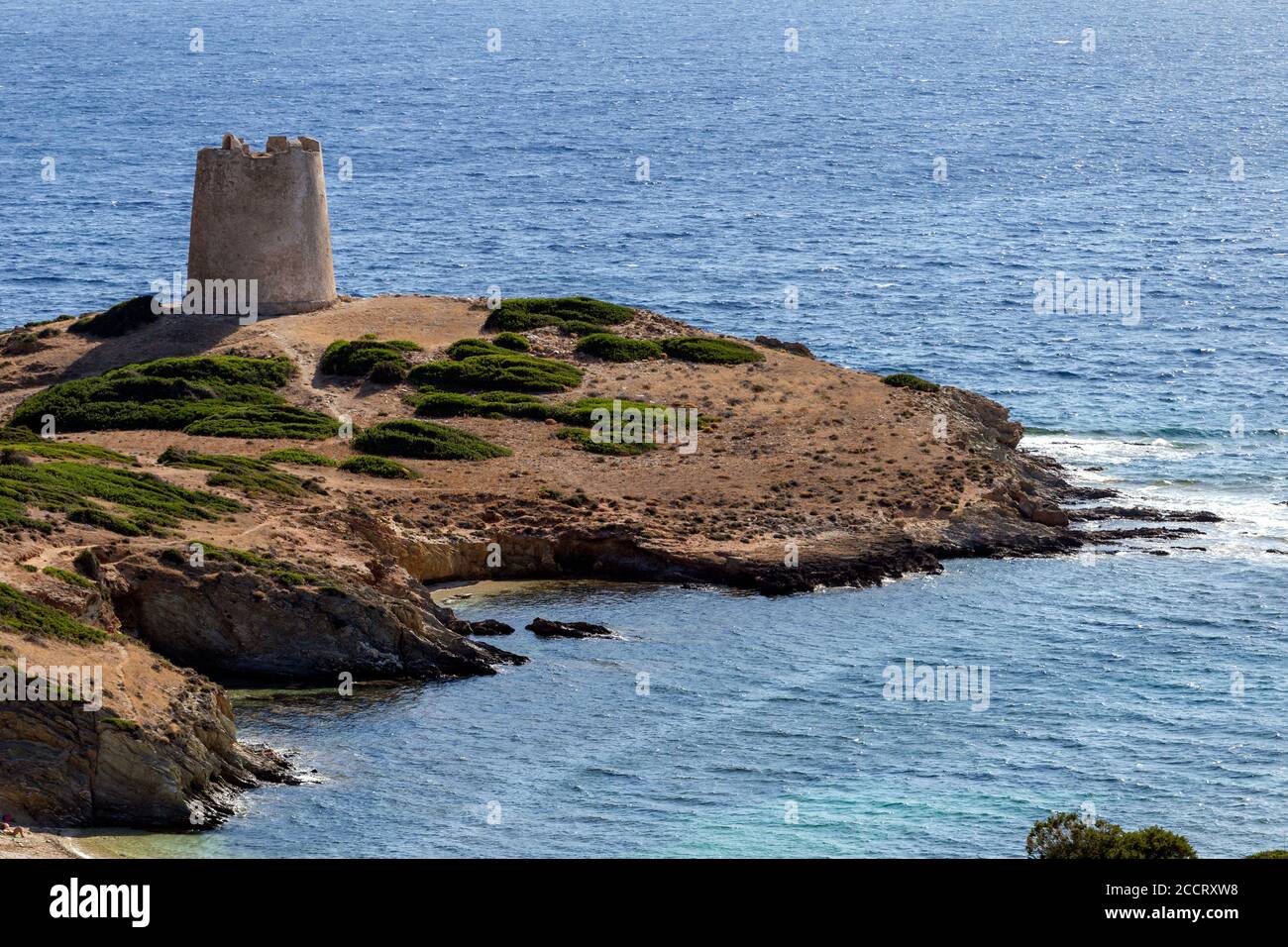 Küste von Süd-Sardinien an einem Sommertag, Italien Stockfoto