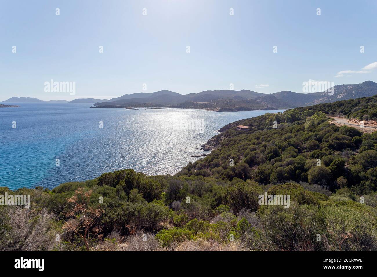 Küste von Süd-Sardinien an einem Sommertag, Italien Stockfoto