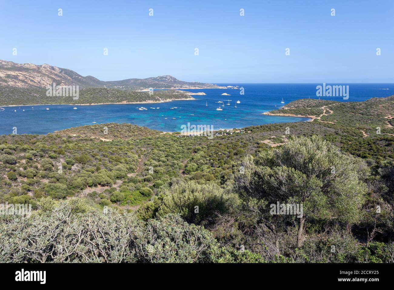 Küste von Süd-Sardinien an einem Sommertag, Italien Stockfoto