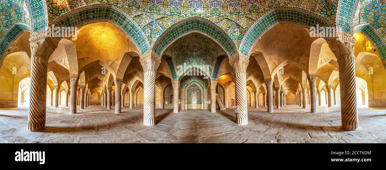 Vakil Moschee Panoramablick in Shiraz, Iran Stockfoto