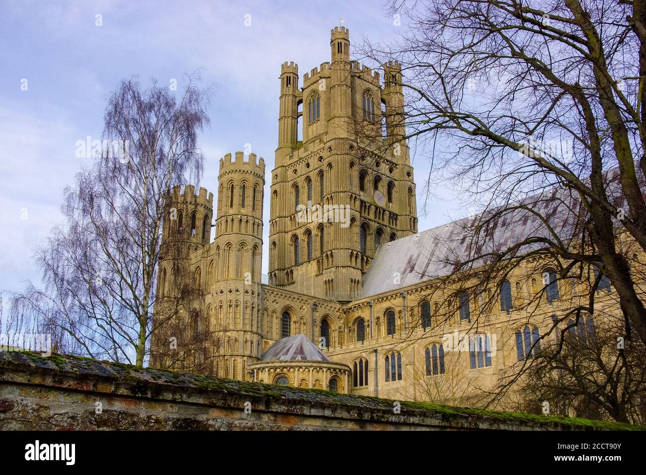 Ely Kathedrale aus dem Canonry Stockfoto