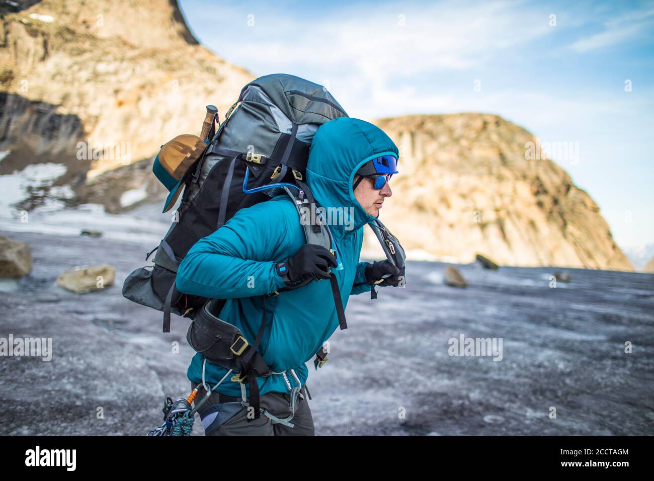 Akshayak Pass - © Christopher Kimmel 2019. Für Mammut Nordamerika nur mit Kredit: 'Christopher Kimmel / Alpine Edge Photography' Instagra Stockfoto