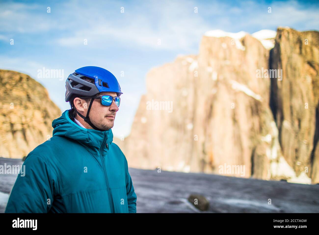 Akshayak Pass - © Christopher Kimmel 2019. Für Mammut Nordamerika nur mit Kredit: 'Christopher Kimmel / Alpine Edge Photography' Instagra Stockfoto