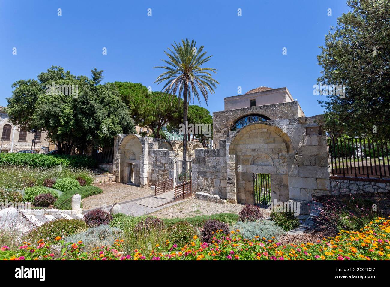 Basilika San Saturnino in Cagliari, Italien. Die älteste Kirche in Cagliari, die dem schutzpatron der Stadt gewidmet ist. Stockfoto