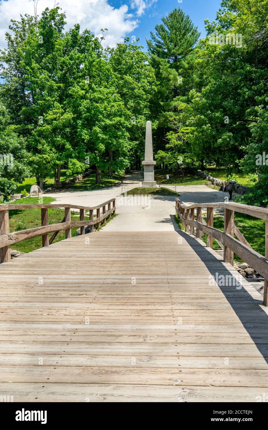 Old North Bridge in Concord, Massachusetts. Stockfoto