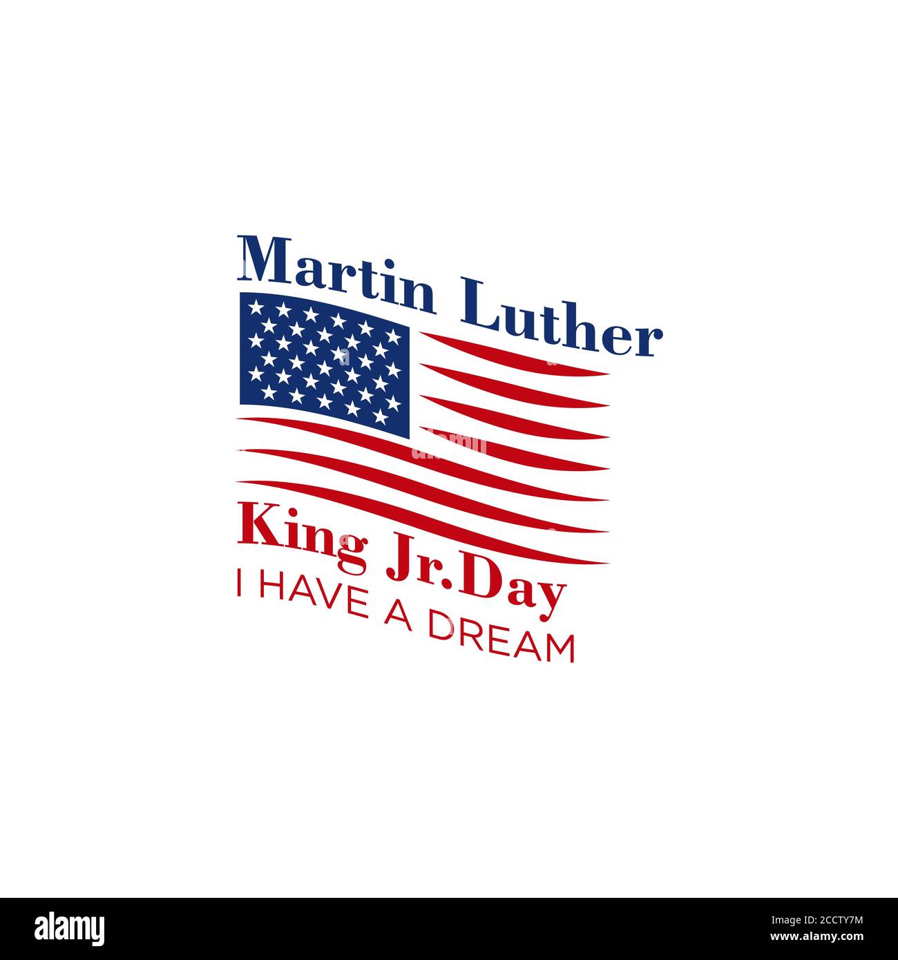 martin luther King Tag Banner Layout-Design, Vektor-Illustration Stock Vektor