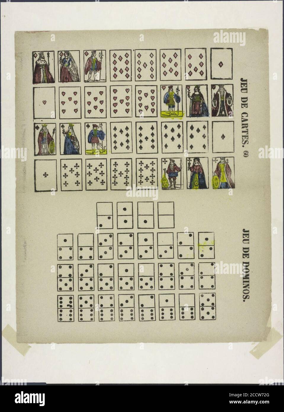 Jeu de cartes-catchpenny Print-SMC K 0081. Stockfoto