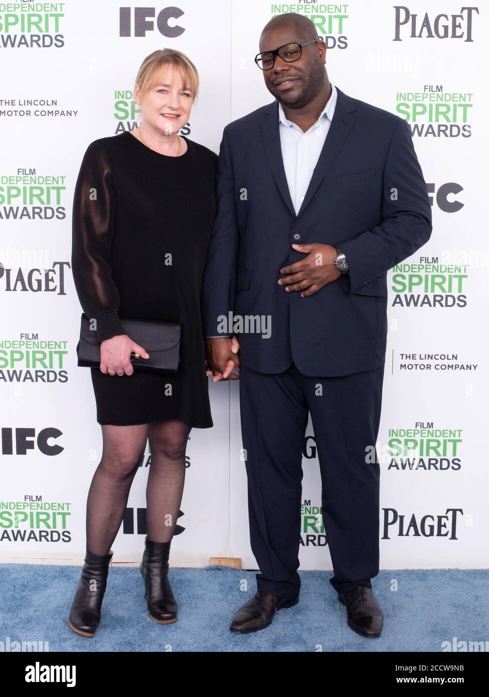 1. März 2014, Santa Monica, Kalifornien, USA: Bianca Stigter und Steve McQueen nehmen am Film Independent Spirit Award 2014 Teil. (Bild: © Billy Bennight/ZUMA Wire) Stockfoto