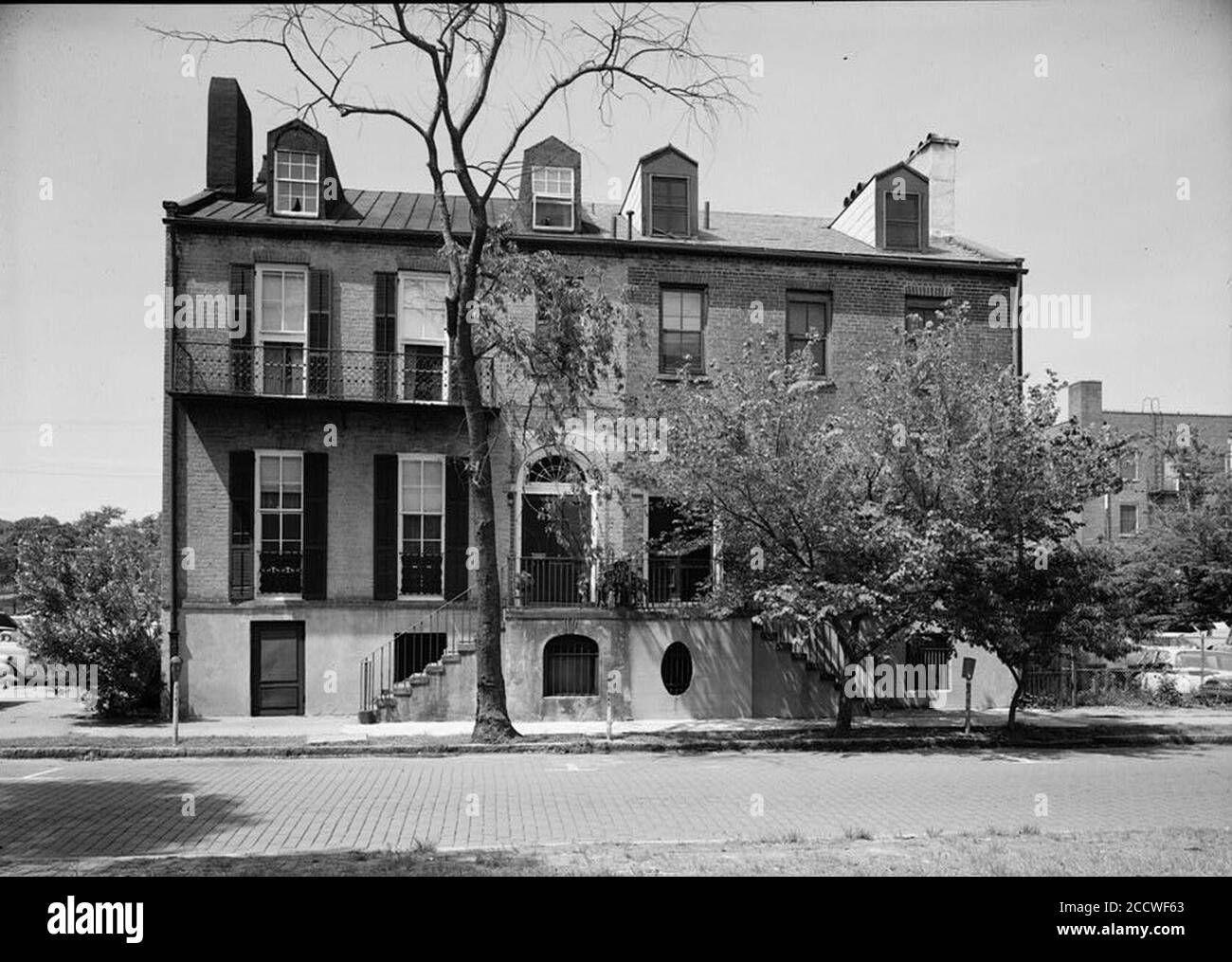 John Ash House, 114-116 West Hull Street, Savannah, Chatham County, GA. Stockfoto