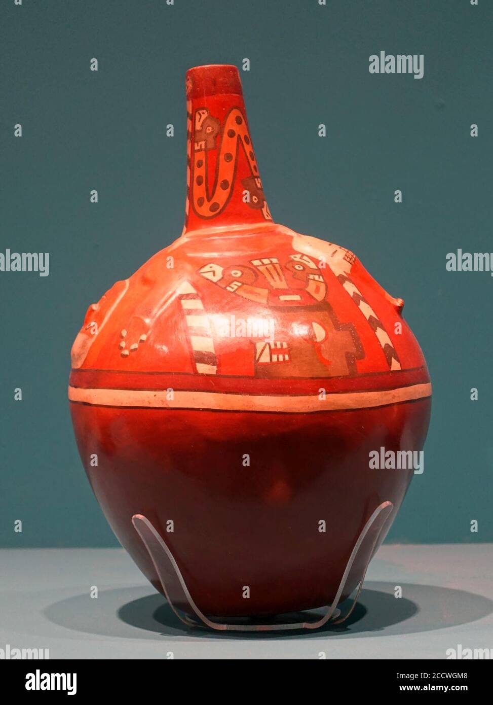 Glas, Huari Empire, Peru, 600-900 n. Chr., Keramik Stockfoto