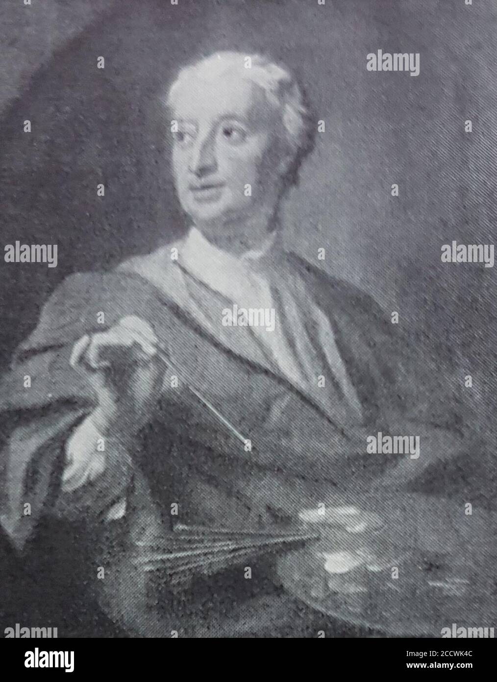 Johann Philip Lemke självporträtt. Stockfoto