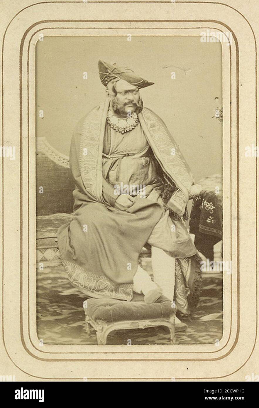 Jayaji Rao Sindhia Maharaja von Gwalior (1835-1886). Stockfoto