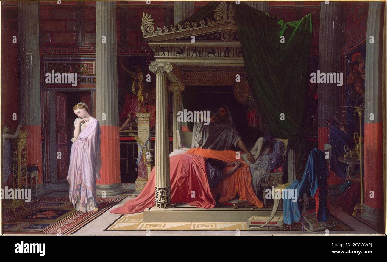 Jean-Auguste-Dominique Ingres - La maladie d'Antiochus, ou Antiochus et Stratonice Stockfoto