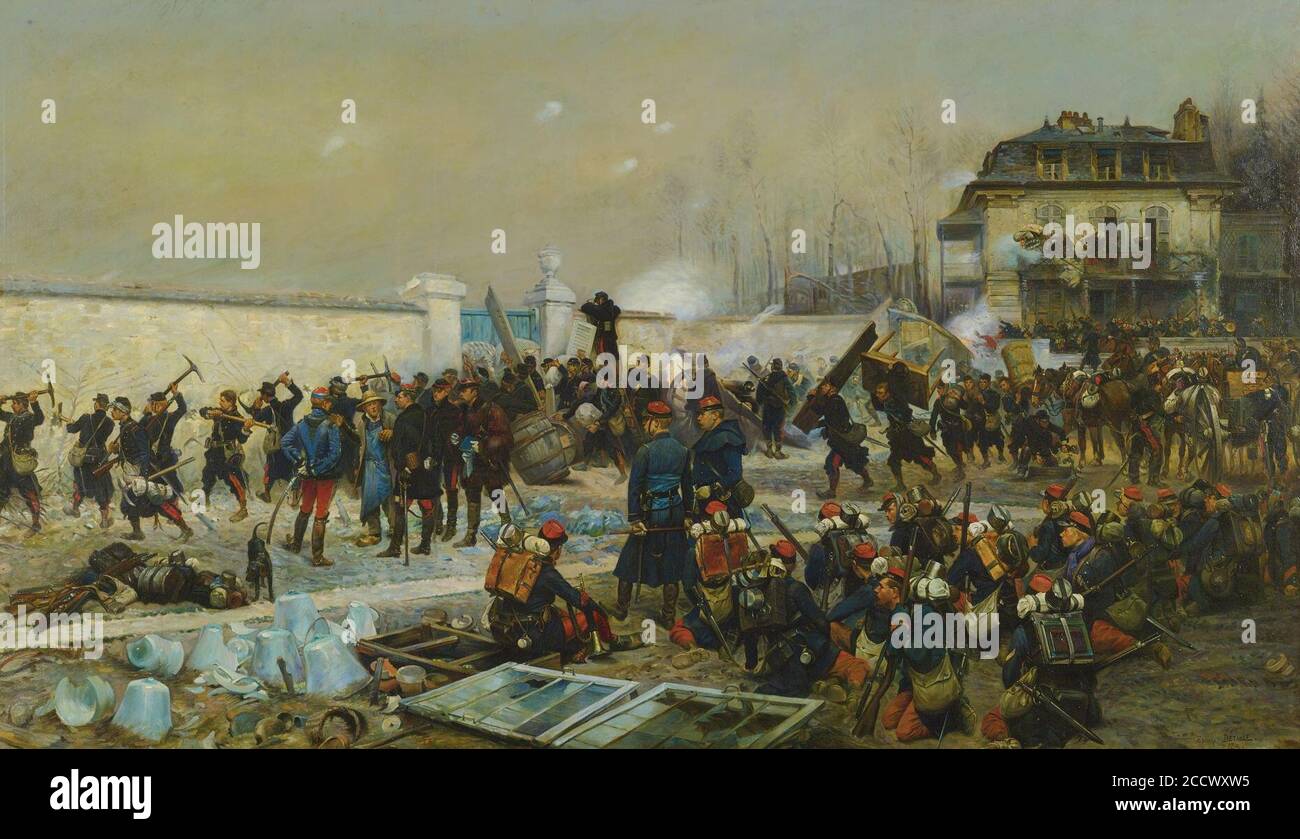 Jean-Baptiste-Édouard Detaille Champigny Décembre 1870 (1879). Stockfoto