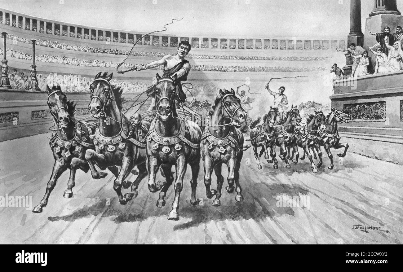 Wagenrennen Im Circus Maximus Stockfotos und -bilder Kaufen - Alamy
