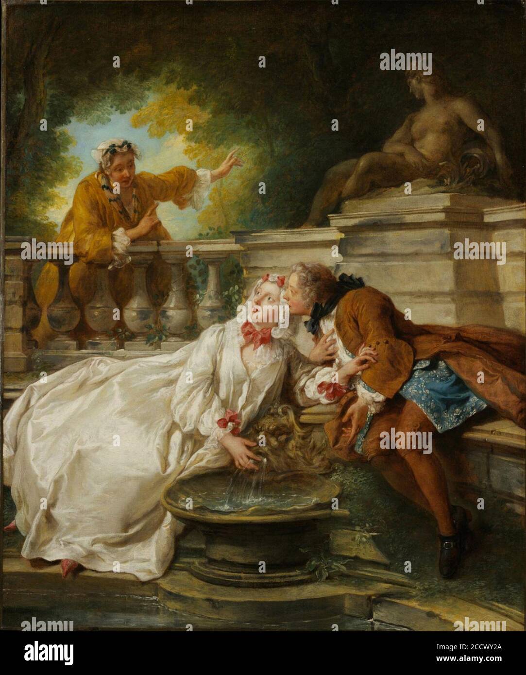 Jean-François de Troy - der Alarm. Stockfoto
