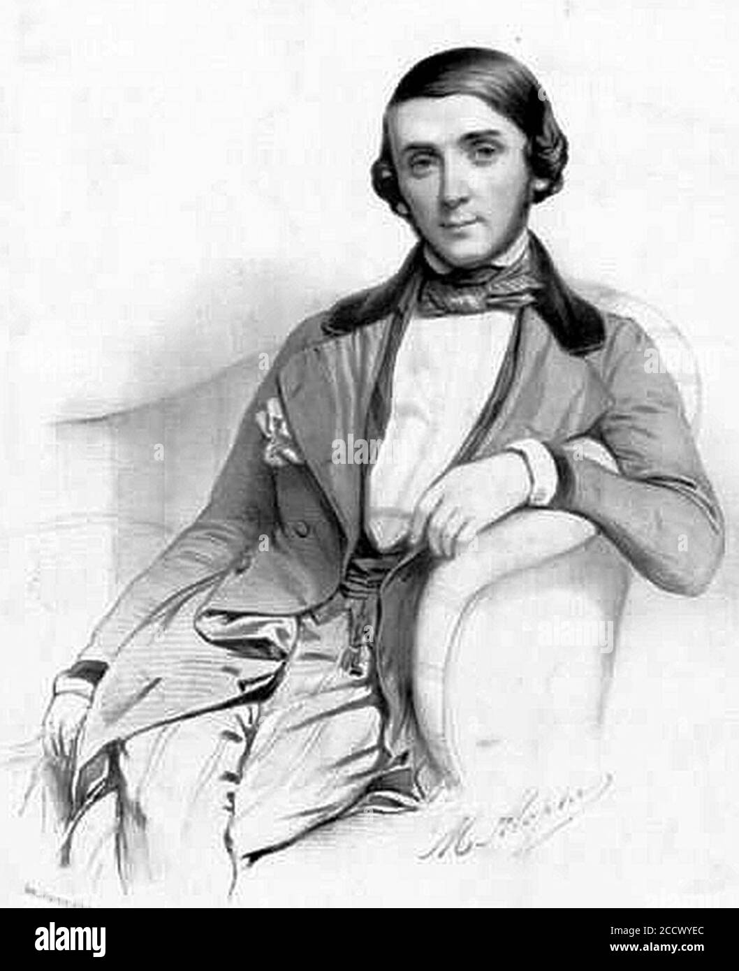 Jean-Henri Ravina par Marie-Alexandre Alophe. Stockfoto