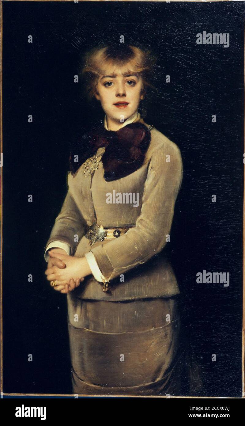 Jeanne Samary Porträt von Louise Abbéma. Stockfoto