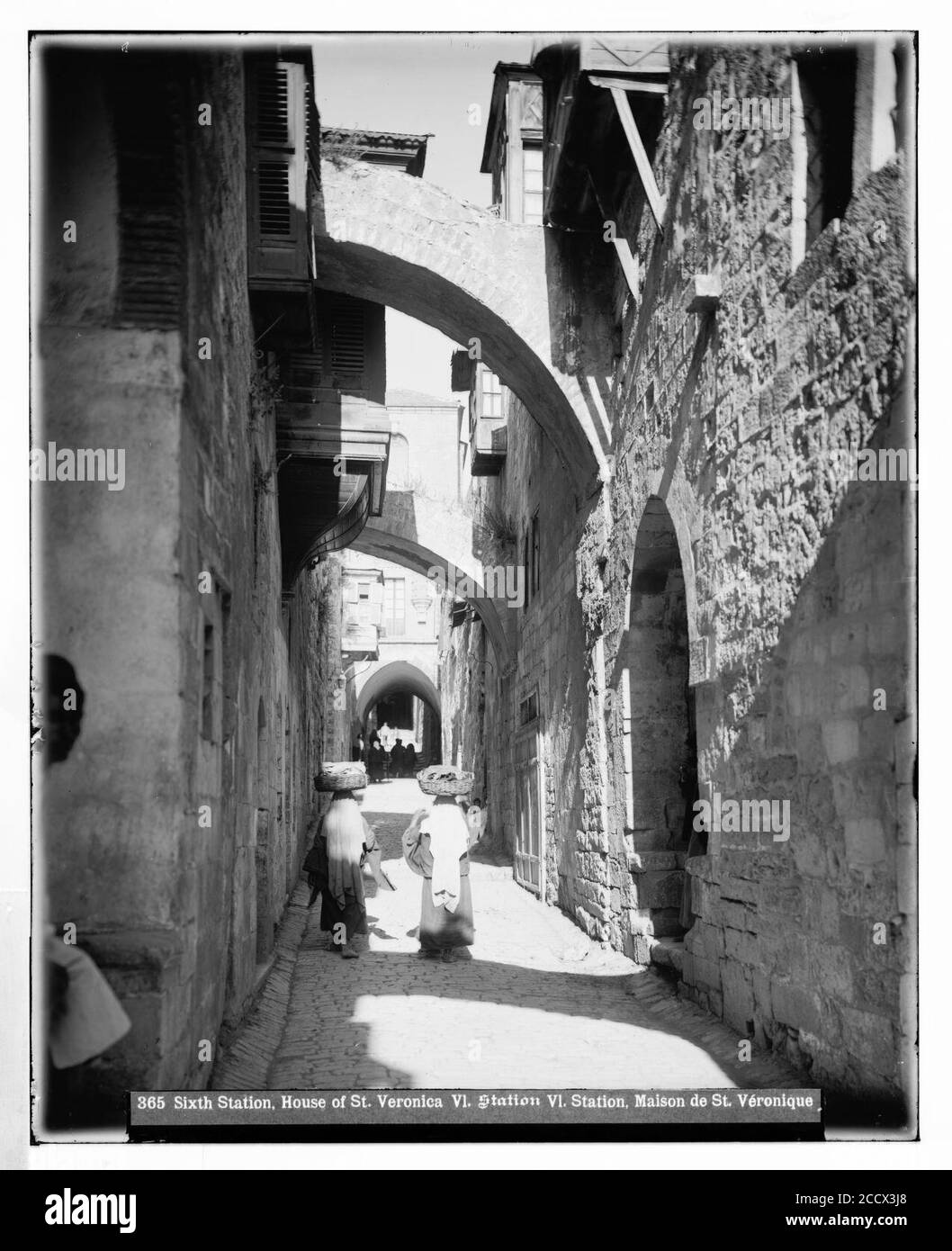 Jerusalem (El-Kouds). Sechste Station, Haus der St. Veronica Stockfoto