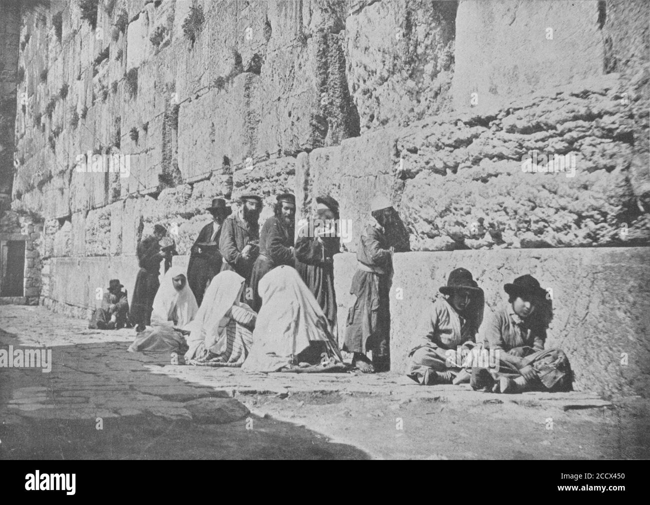 Jerusalem. Wehklage, 30.Heiliges Land fotografiert. Daniel B. Shepp. 1894 (abgeschnitten). Stockfoto