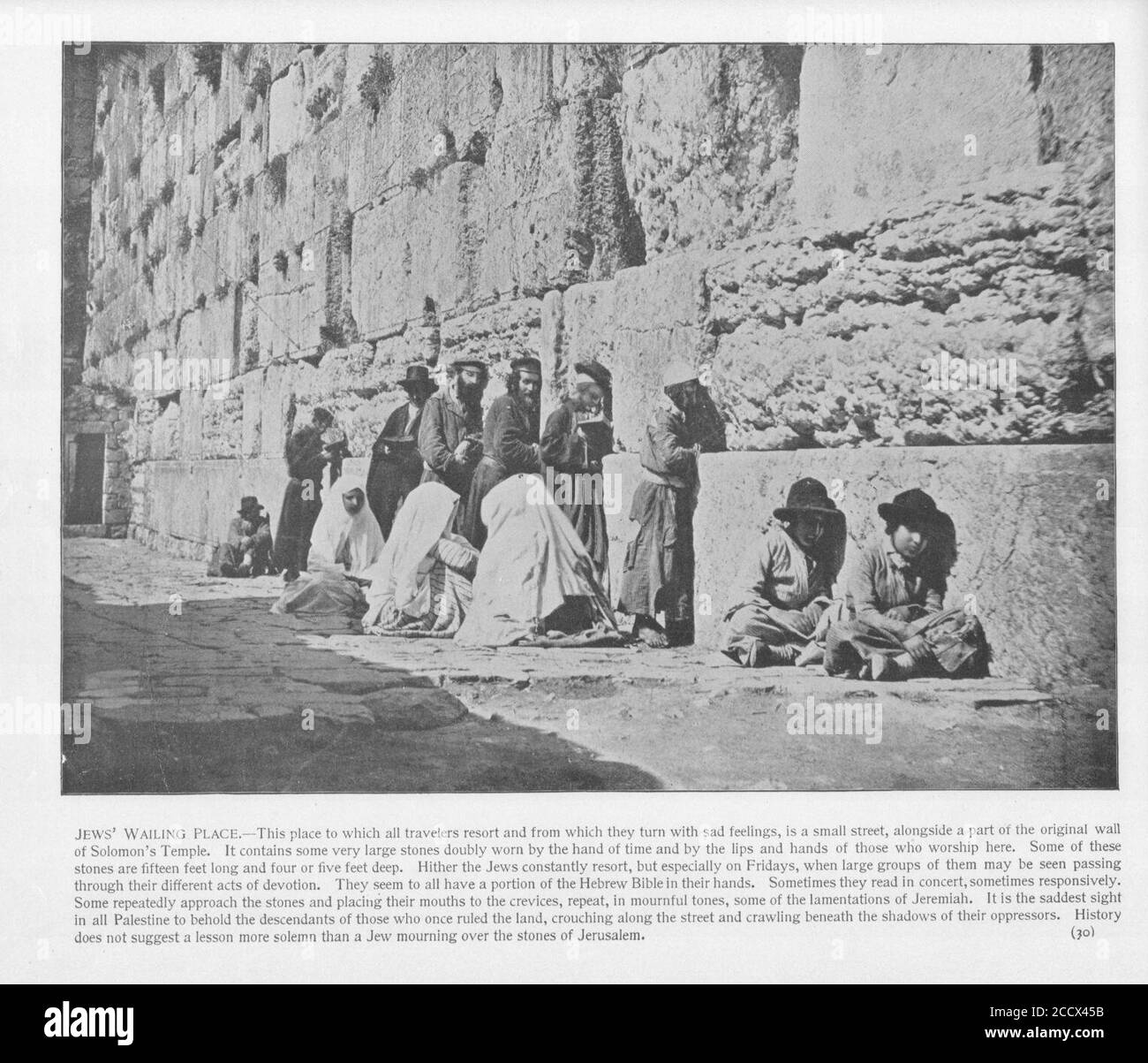 Jerusalem. Wehklage, 30.Heiliges Land fotografiert. Daniel B. Shepp. 1894. Stockfoto