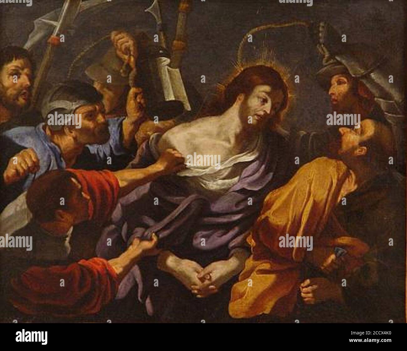 Jesu Gefangennahme Giovanni Francesco Barbieri Il Guercino. Stockfoto