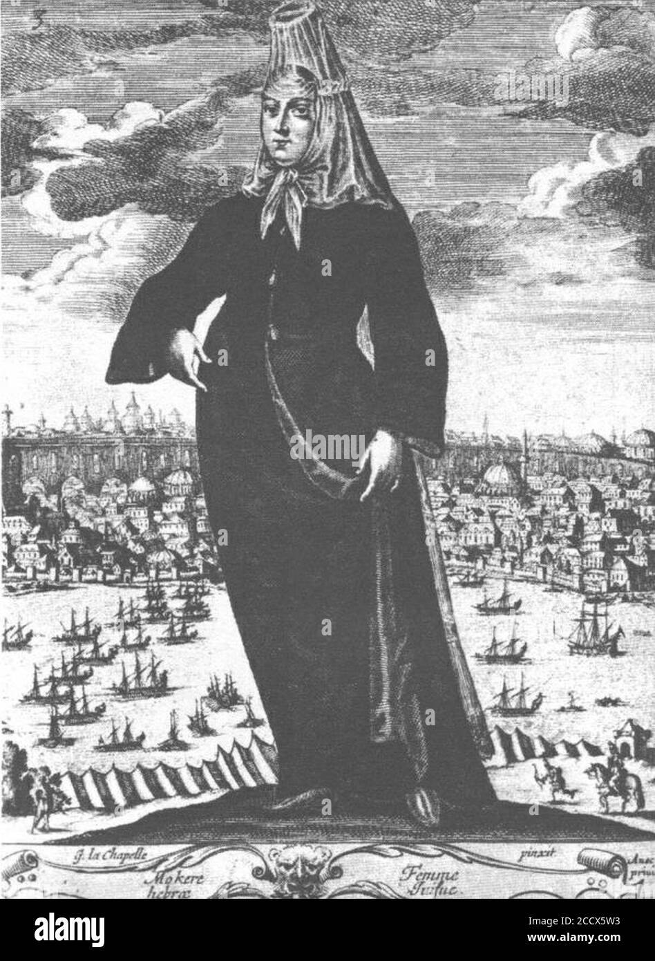 Jüdische Frau in Istanbul - 17. Jahrhundert. Stockfoto