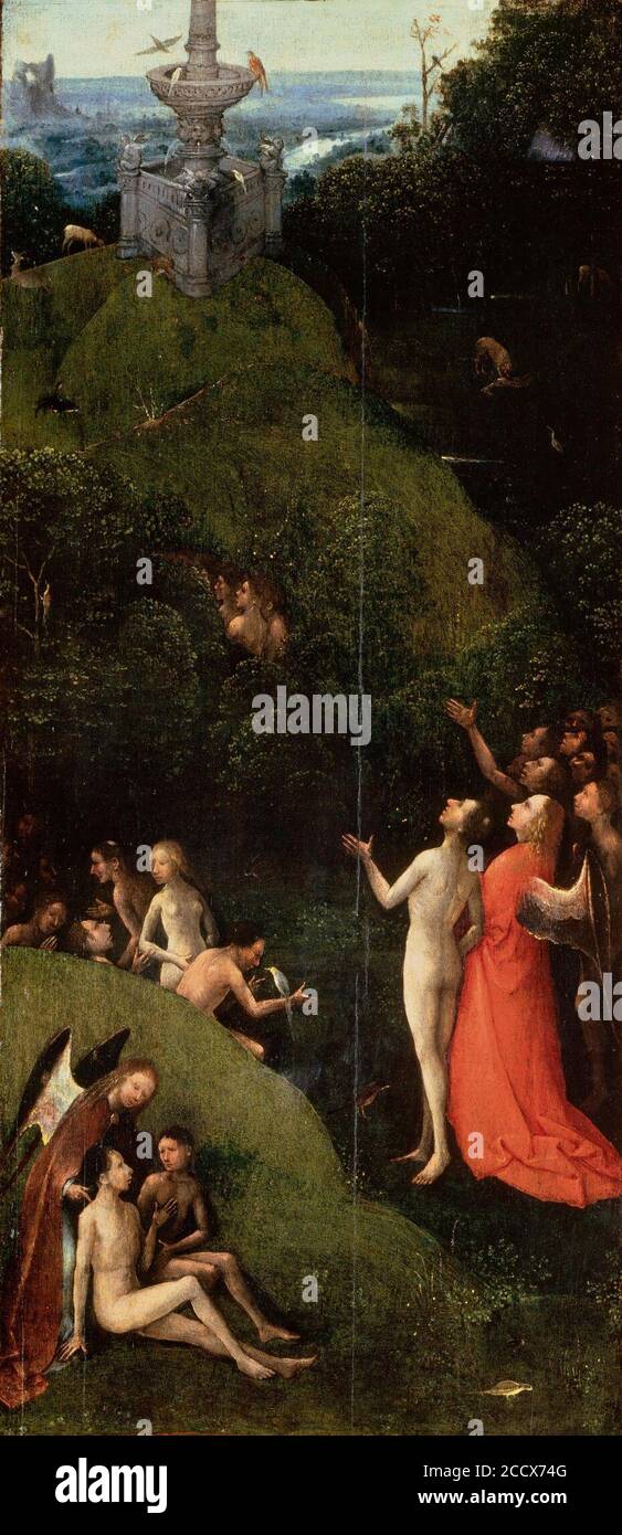 Jheronimus Bosch Terrestrial Paradise. Stockfoto Jheronimus Bosch Terrestrial Paradise. Stockfoto