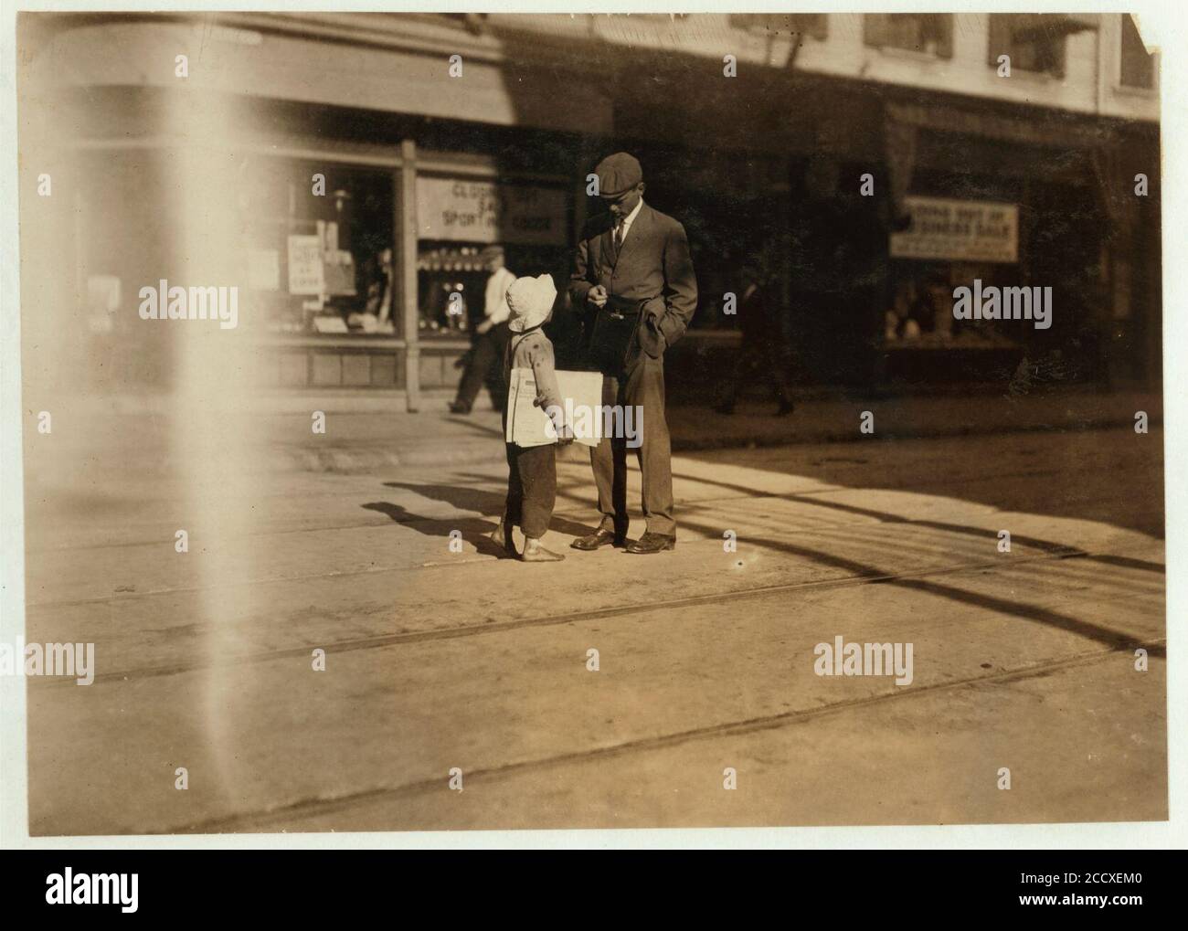 Joe Perry, Grinnell St. sagte, er sei 10 Jahre alt. 22. August 1911. 7-15 UHR Richard K. Conant, Zeuge. Stockfoto