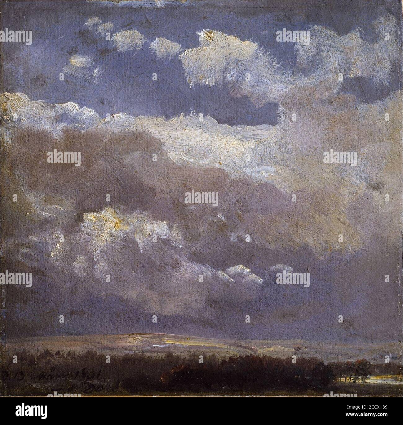 Johan Christian Dahl - Gewitterwolken Stockfoto