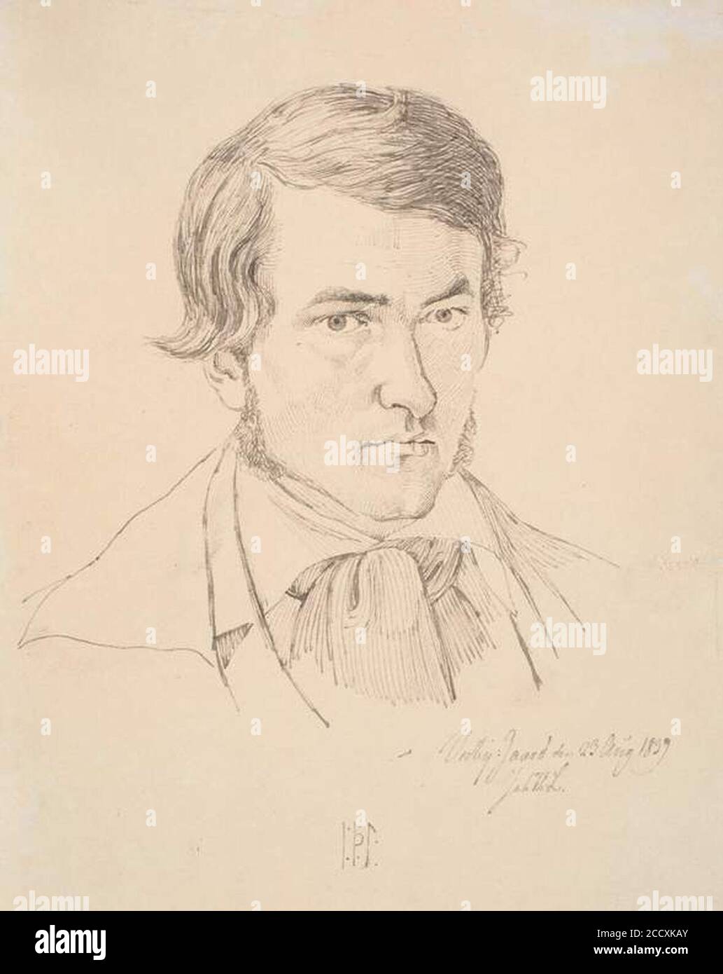 Johan Thomas Lundbye - Selbstportrait. Stockfoto