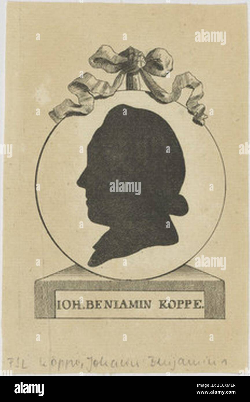 Johann Benjamin Koppe. Stockfoto