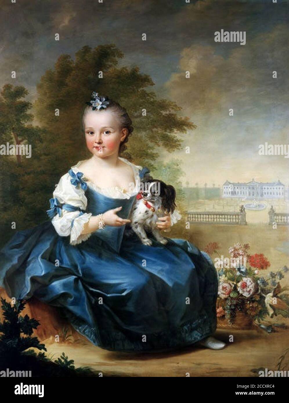 Johann Georg Ziesenis - Maria Amalia Auguste von Zweibrücken-Birkenfeld als Kind. Stockfoto