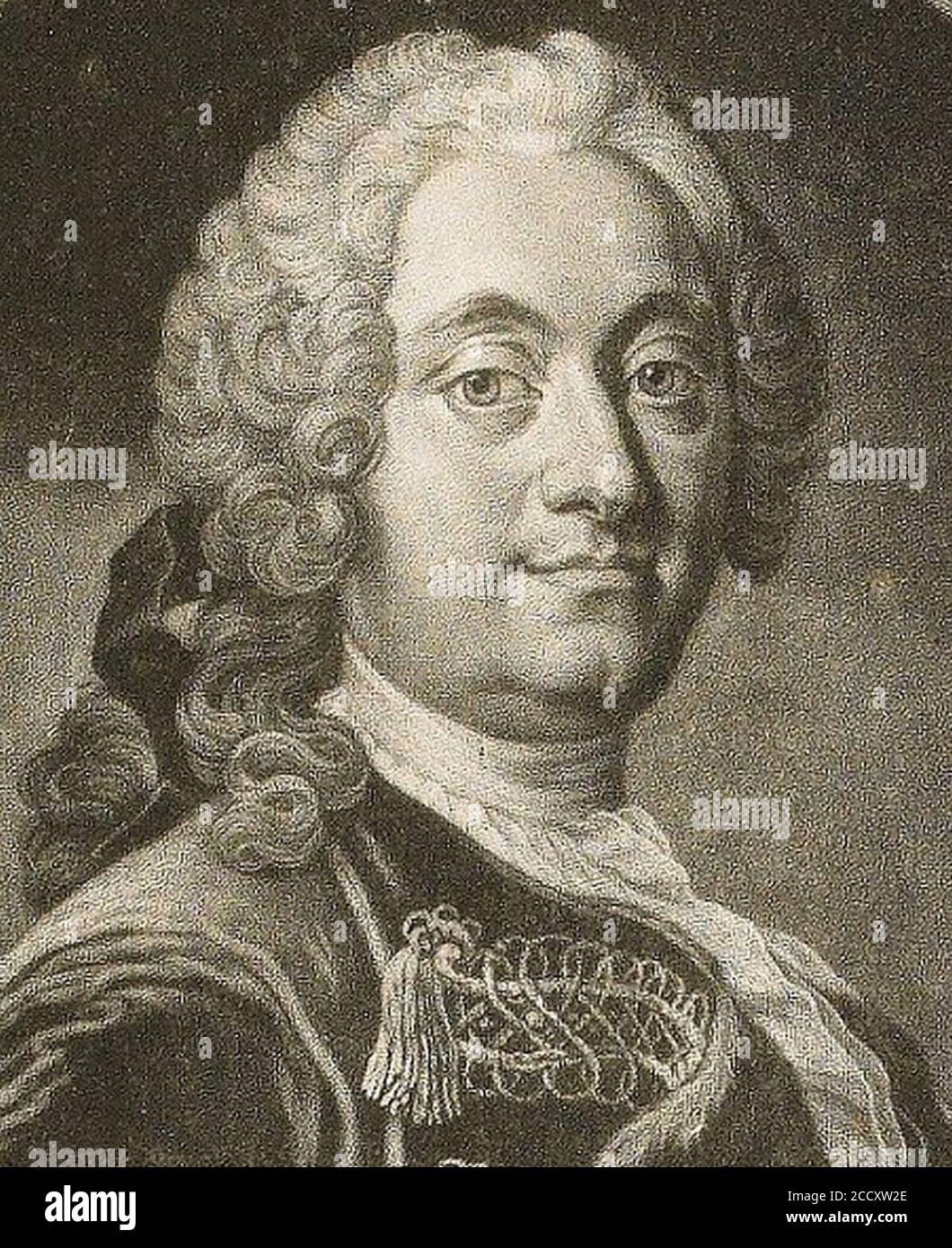 JOHANN JAKOB HAID - Carl Hårleman. Stockfoto