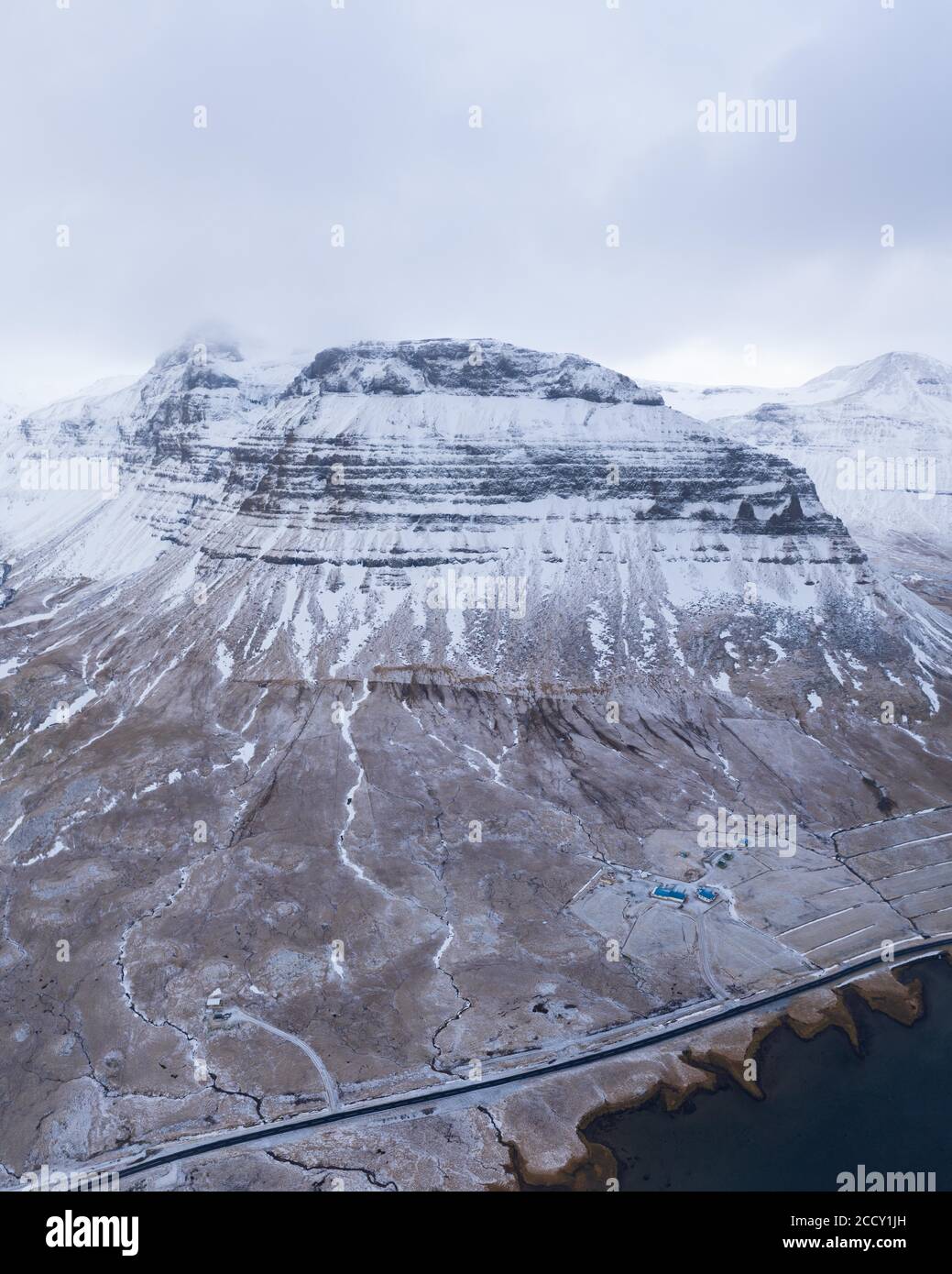 Westfjorde aus der Luft, Island Stockfoto