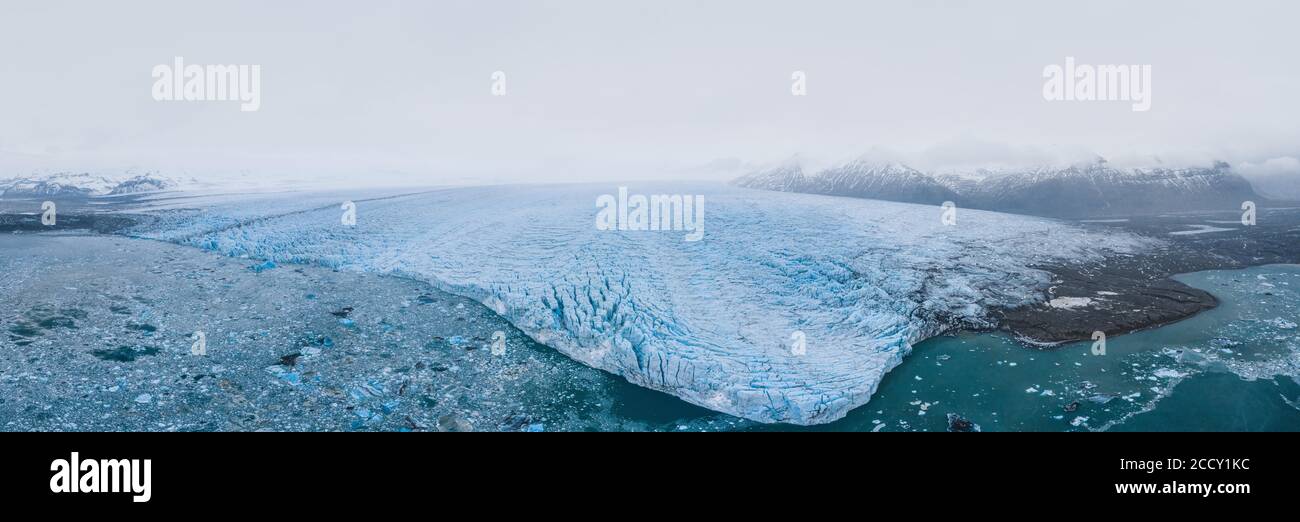 Der Vatnajoekull Gletscher aus der Luft, Island Stockfoto