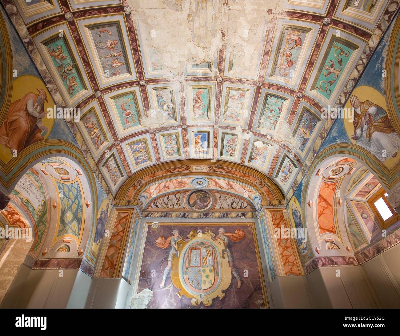 Kapelle Fresken, Santiago Hospital, Renaissance-Gebäude, UNESCO-Weltkulturerbe, Ubeda, Jaen Provinz, Spanien, gehört Stockfoto