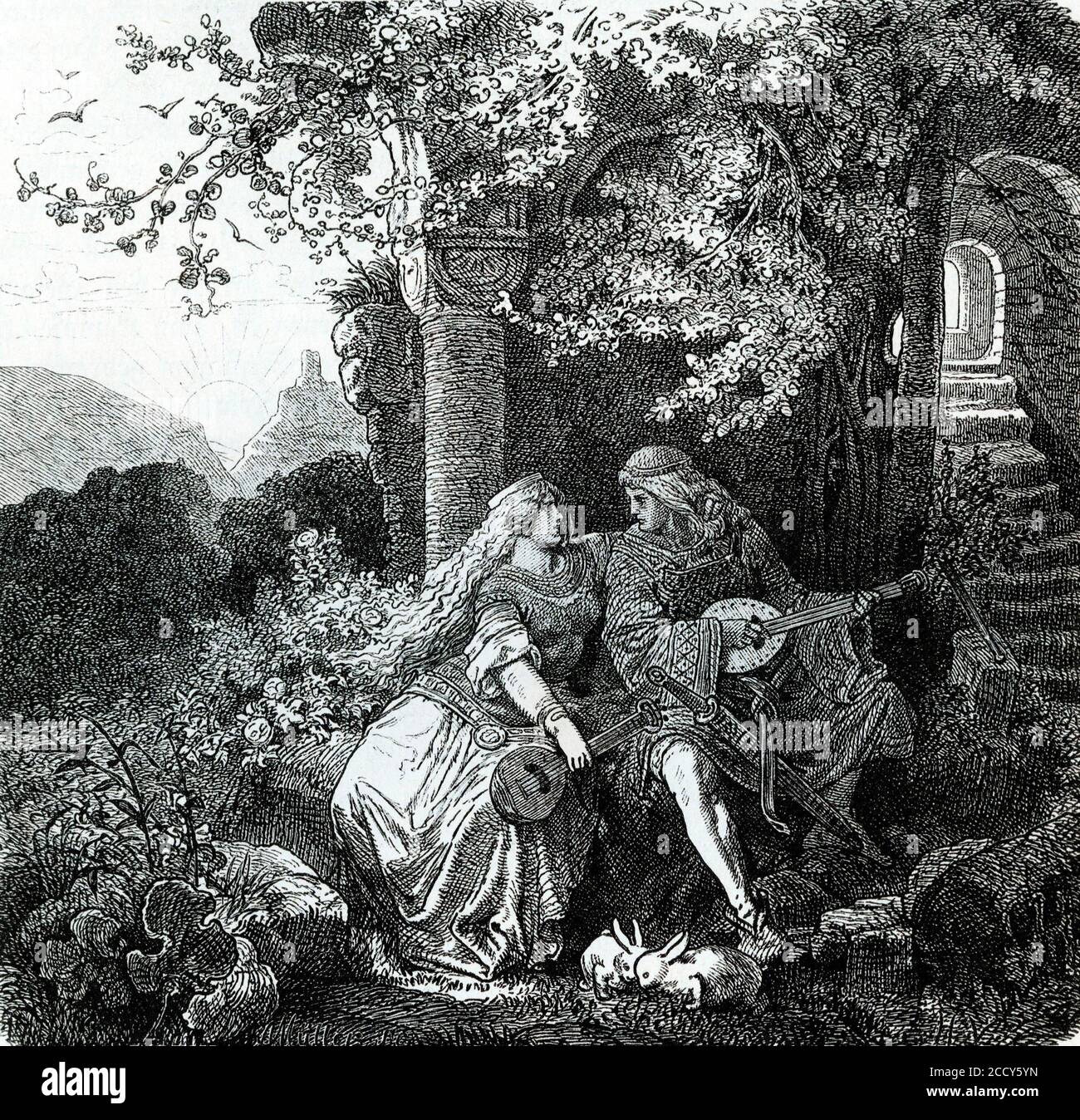 Figur In Tristan Und Isolde 5 Buchstaben Kreuzworträtsel Tristan und Isolde, Zeichnung von Hermann Vogel, Historische