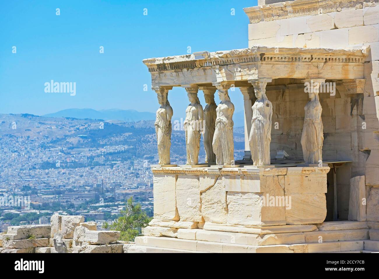 Veranda der Karyatiden, Akropolis, Athen, Griechenland Stockfoto