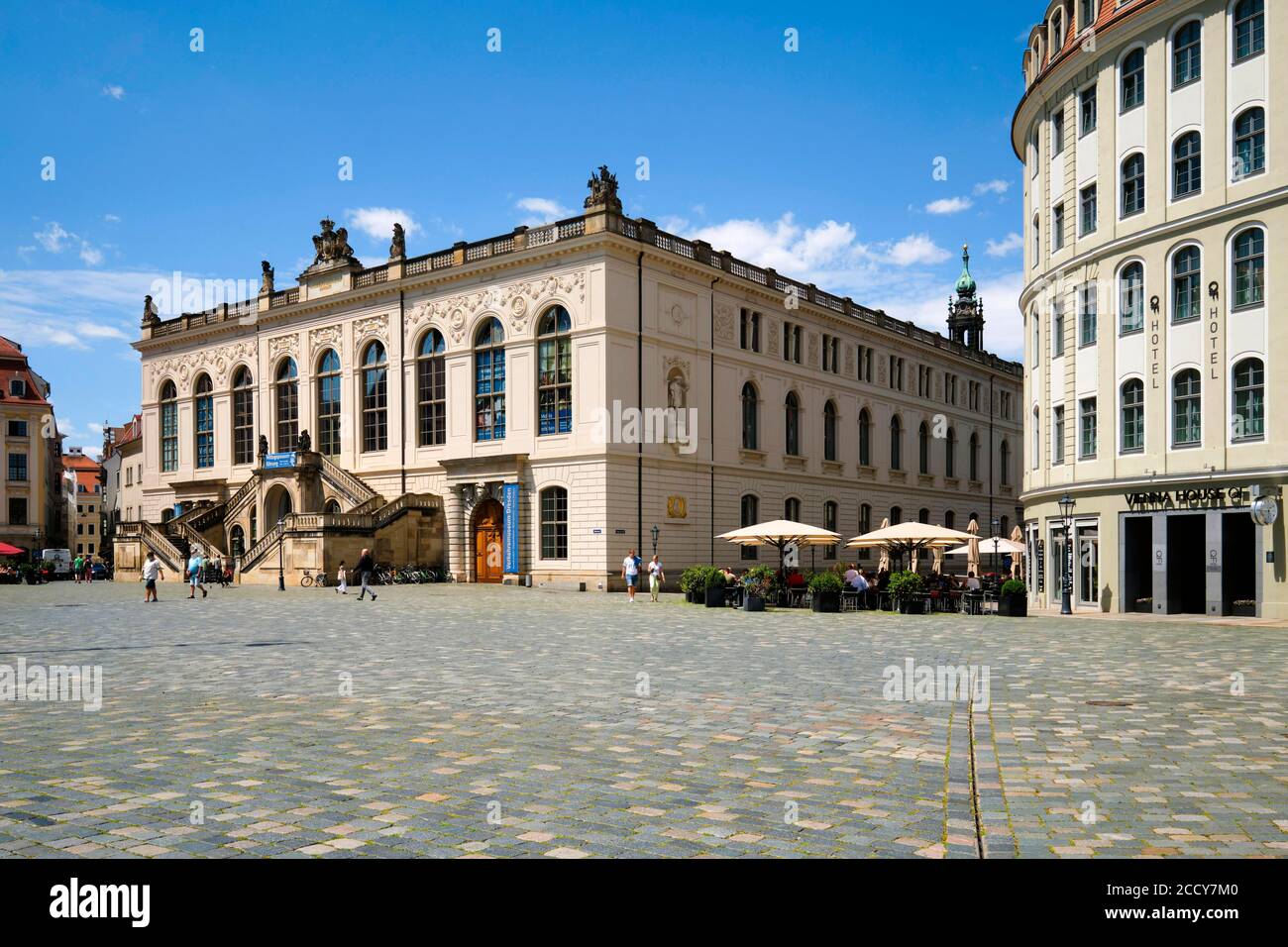 Gemeindezentren und Verkehrsmuseum, Johanneum, Jüdenhof, Dresden, Sachsen, Deutschland Stockfoto