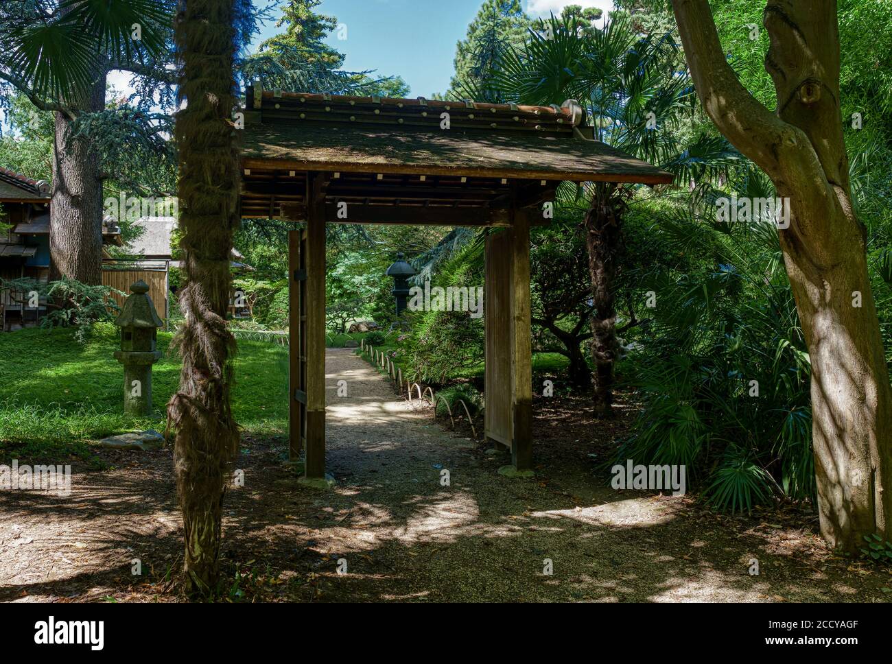 Eingangstor zum Albert Kahn Park - Boulogne-Billancourt - Frankreich Stockfoto