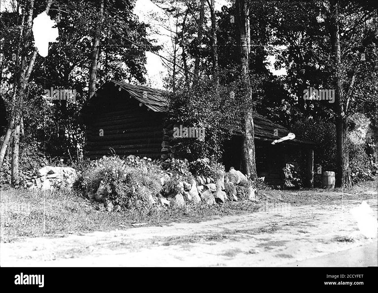 Job Carr Cabin Point Defiance Park Tacoma Washington Ca 1919 (BAR 48). Stockfoto