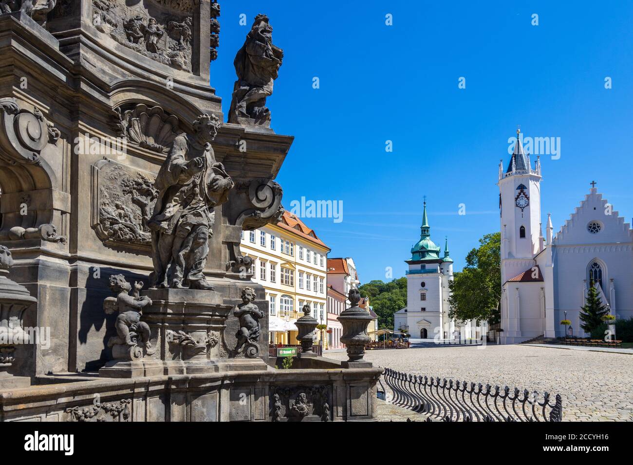 Zamecke namesti, Teplice V Cechach, Ceska republika / Schlossplatz, Kurort Teplice, Nordböhmen, Tschechische republik Stockfoto