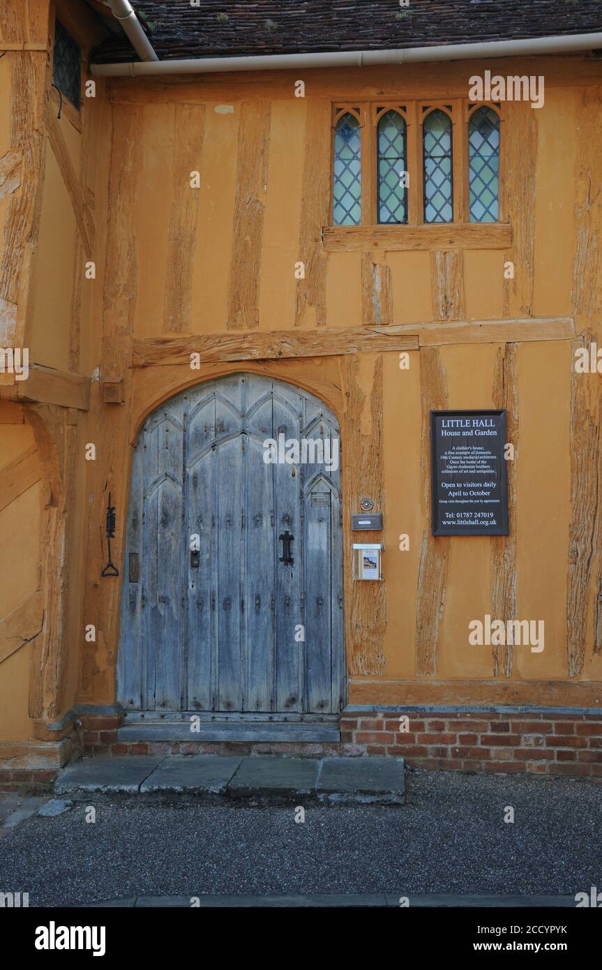 Little Hall, Lavenham, Suffolk, stammt aus dem 14. Und 15. Jahrhundert. Stockfoto