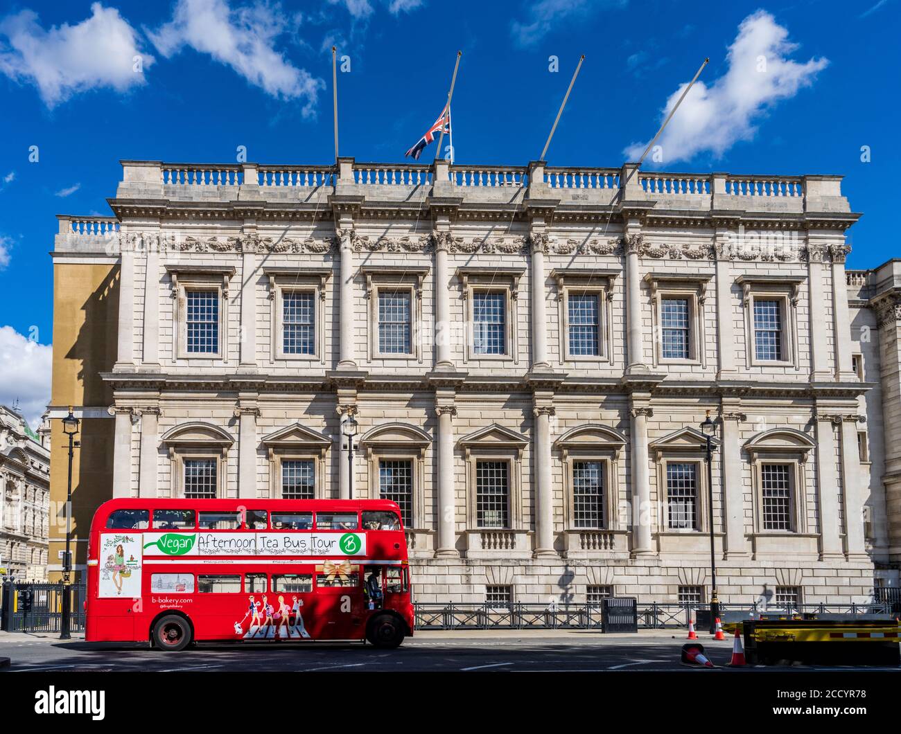 Die Bankett- Haus in Whitehall, London - im Jahre 1622 nach einem Entwurf von Inigo Jones abgeschlossen und Nachgeschliffenes in Portland Stein in der c 19. Stockfoto