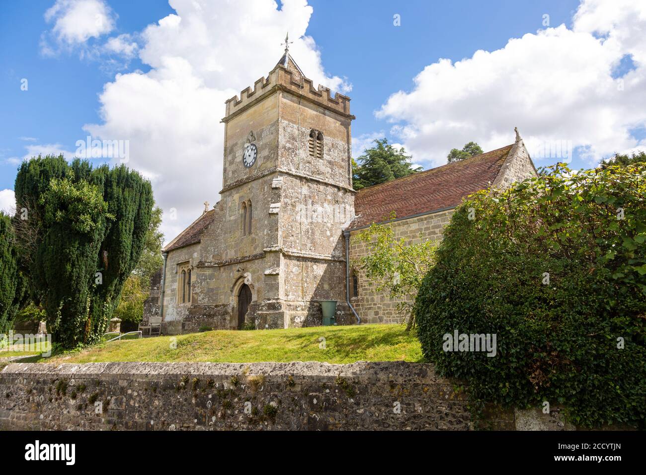 Holy Trinity Church, Bowerchalke, Cranborne Chase, Wiltshire, England, Großbritannien Stockfoto