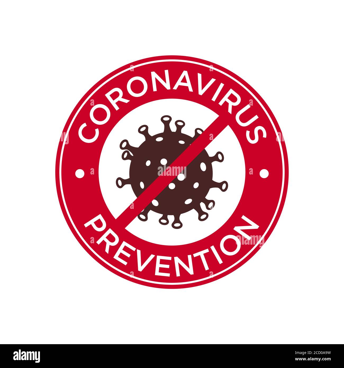 Symbol für Coronavirus-Prävention. MERS-Cov (Middle East Respiratory Coronavirus Syndrome), (2019-nCoV). Designkonzept zum Schutz vor Stock Vektor