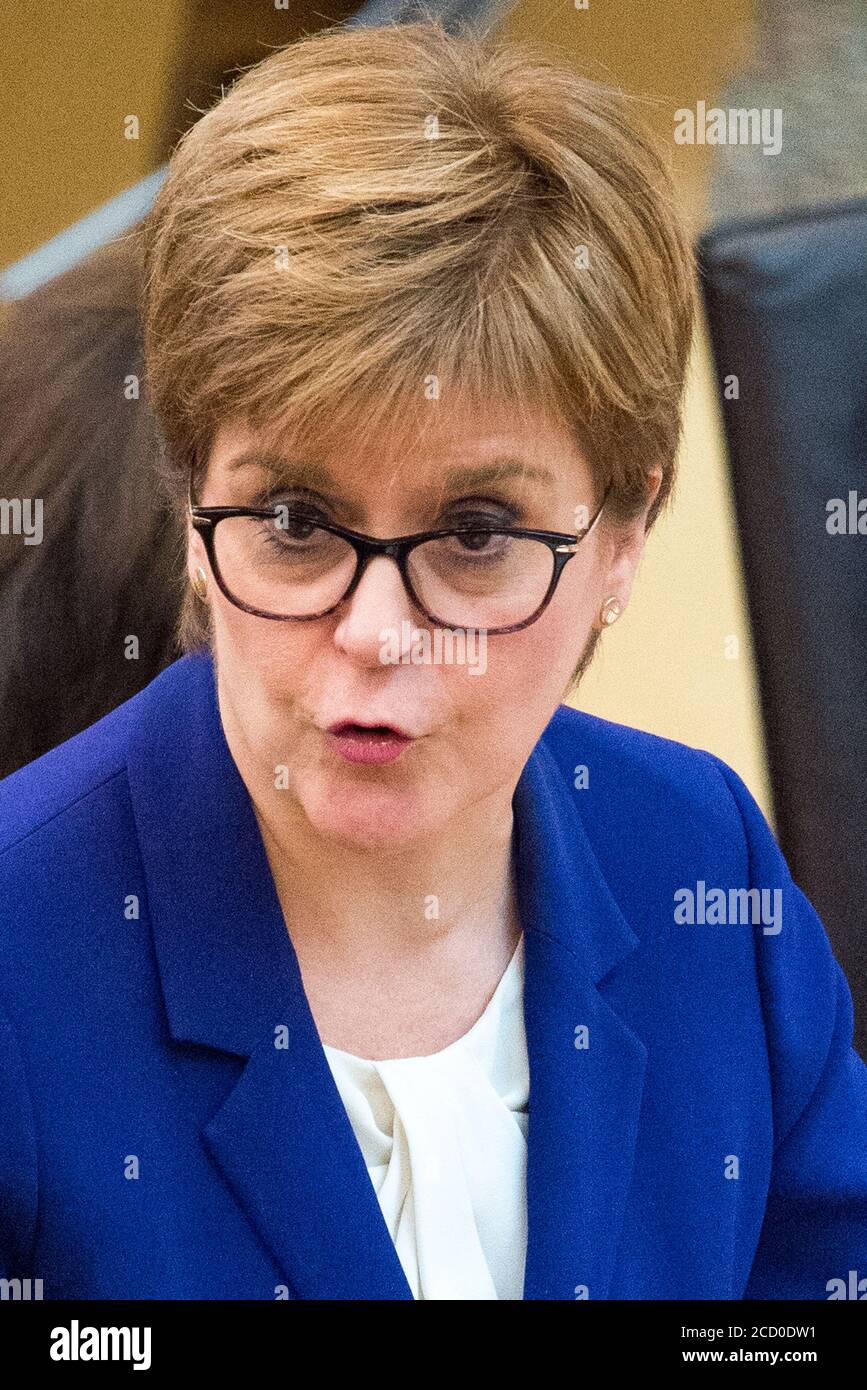 Edinburgh, Schottland, Großbritannien. Im Bild: Nicola Sturgeon MSP - erster Minister von Schottland und Führer der Scottish National Party. Quelle: Colin Fisher/Alamy Live News. Stockfoto