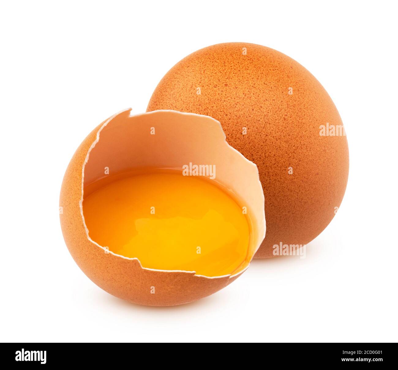 Huhn Eier isoliert auf weißem Hintergrund Stockfoto
